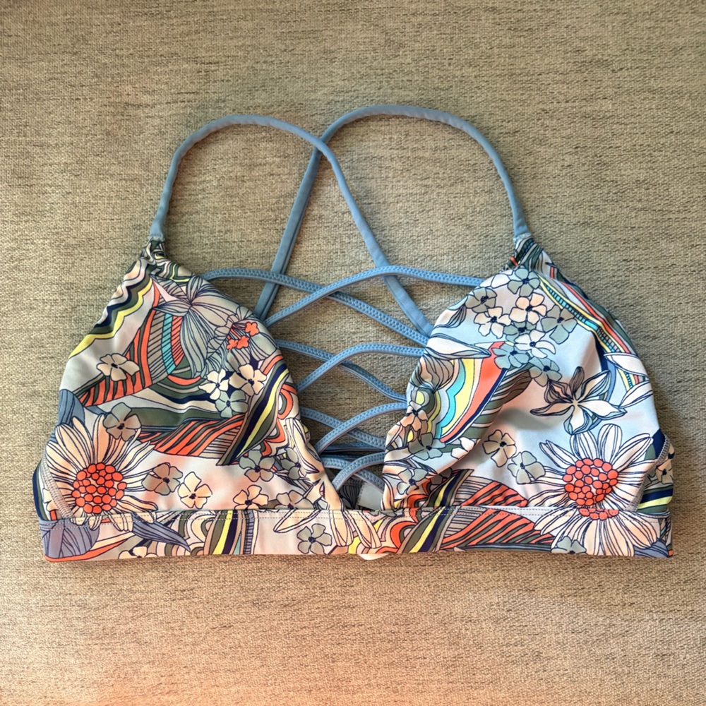 Victoria’s Secret Floral Strappy Bralette in Pastel Blue